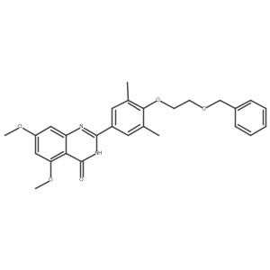 2-[4-(2-Benzyloxy-ethoxy)-3,5-dimethyl-phenyl]-5,7-dimethoxy-3H-quinazolin-4-one Structure
