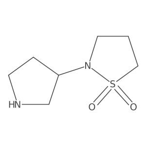 2-(Pyrrolidin-3-yl)isothiazolidine 1,1-dioxide结构式