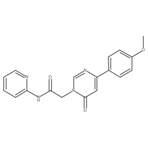 2-[4-(4-methoxyphenyl)-6-oxo-1,6-dihydropyrimidin-1-yl]-N-(pyridin-2-yl)acetamide Structure