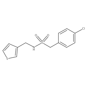 1-(4-chlorophenyl)-N-(thiophen-3-ylmethyl)methanesulfonamide结构式