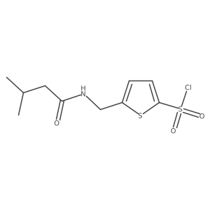 5-[(3-Methylbutanamido)methyl]thiophene-2-sulfonyl chloride结构式