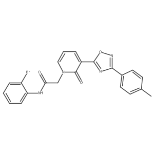 N-(2-bromophenyl)-2-[3-[3-(4-methylphenyl)-1,2,4-oxadiazol-5-yl]-2-oxopyridin-1(2H)-yl]acetamide Structure