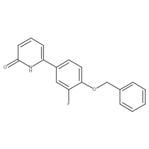 6-[3-Fluoro-4-(phenylmethoxy)phenyl]-2(1H)-pyridinone结构式