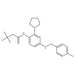 N-[6-(4-fluoro-benzylamino)-2-pyrrolidin-1-yl-pyridin-3-yl]-3,3-dimethyl-butyramide Structure