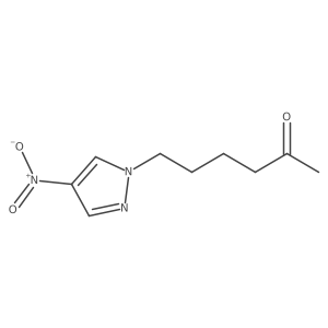 6-(4-Nitro-pyrazol-1-yl)-hexan-2-one结构式