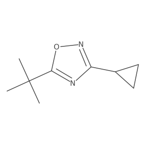 5-Tert-butyl-3-cyclopropyl-1,2,4-oxadiazole结构式