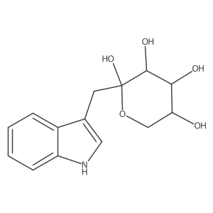 1-Deoxy-1-(3-indolyl)-alpha-l-sorbopyranose结构式