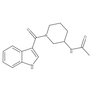 N-[1-(1H-Indol-3-ylcarbonyl)-3-piperidinyl]acetamide Structure