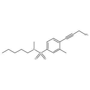 4-(3-Amino-1-propyn-1-yl)-N,3-dimethyl-N-pentylbenzenesulfonamide Structure