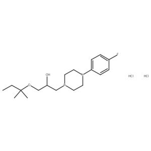 1-(4-(4-Fluorophenyl)piperazin-1-yl)-3-(tert-pentyloxy)propan-2-ol dihydrochloride Structure