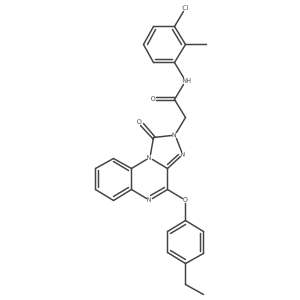 N-(3-chloro-2-methylphenyl)-2-(4-(4-ethylphenoxy)-1-oxo-[1,2,4]triazolo[4,3-a]quinoxalin-2(1H)-yl)acetamide Structure