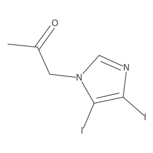 1-(4,5-diiodo-1H-imidazol-1-yl)propan-2-one结构式