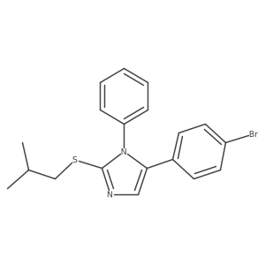 5-(4-bromophenyl)-2-(isobutylthio)-1-phenyl-1H-imidazole结构式