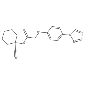 N-(1-cyanocyclohexyl)-2-{[4-(1H-1,2,3,4-tetrazol-1-yl)phenyl]amino}acetamide Structure