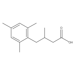 3-Methyl-4-(2,4,6-trimethylphenyl)butanoic acid结构式