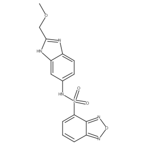 N-[2-(methoxymethyl)-1H-benzimidazol-5-yl]-2,1,3-benzoxadiazole-4-sulfonamide结构式