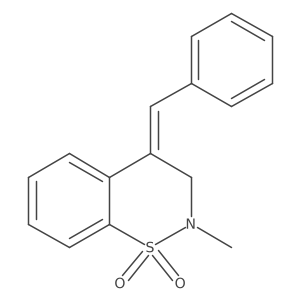 2H-1,2-Benzothiazine, 3,4-dihydro-2-methyl-4-(phenylmethylene)-, 1,1-dioxide Structure