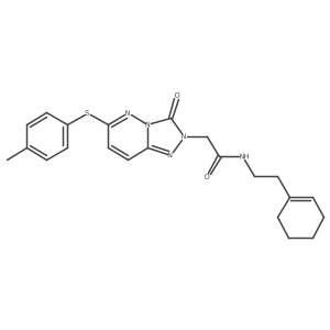 N-(2-(cyclohex-1-en-1-yl)ethyl)-2-(3-oxo-6-(p-tolylthio)-[1,2,4]triazolo[4,3-b]pyridazin-2(3H)-yl)acetamide结构式