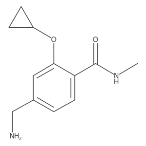4-(Aminomethyl)-2-cyclopropoxy-N-methylbenzamide结构式