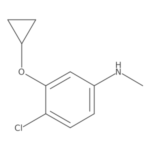 4-Chloro-3-cyclopropoxy-N-methylaniline结构式