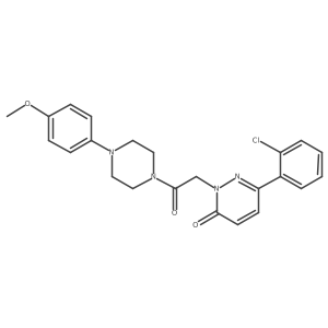6-(2-chlorophenyl)-2-{2-[4-(4-methoxyphenyl)piperazino]-2-oxoethyl}-3(2H)-pyridazinone结构式