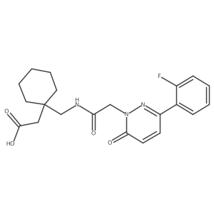 {1-[({[3-(2-fluorophenyl)-6-oxopyridazin-1(6H)-yl]acetyl}amino)methyl]cyclohexyl}acetic acid Structure