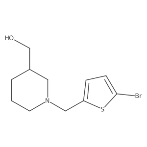 {1-[(5-Bromothiophen-2-yl)methyl]piperidin-3-yl}methanol Structure