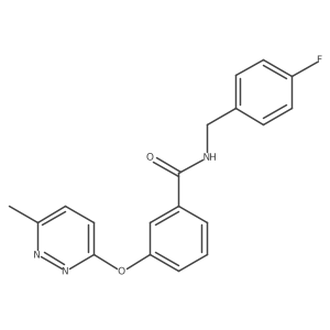 N-(4-fluorobenzyl)-3-((6-methylpyridazin-3-yl)oxy)benzamide结构式