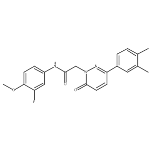 2-(3-(3,4-dimethylphenyl)-6-oxopyridazin-1(6H)-yl)-N-(3-fluoro-4-methoxyphenyl)acetamide Structure