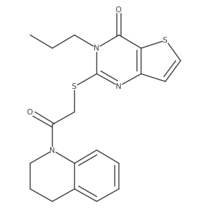 2-{[2-oxo-2-(1,2,3,4-tetrahydroquinolin-1-yl)ethyl]sulfanyl}-3-propyl-3H,4H-thieno[3,2-d]pyrimidin-4-one结构式