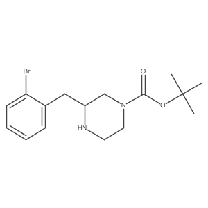tert-Butyl (S)-3-(2-bromobenzyl)piperazine-1-carboxylate Structure