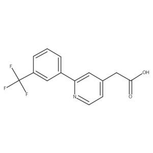 4-Pyridineacetic acid, 2-[3-(trifluoromethyl)phenyl]-结构式
