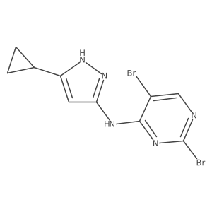 2,5-dibromo-N-(5-cyclopropyl-1H-pyrazol-3-yl)pyrimidin-4-amine Structure