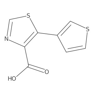 5-(Thiophen-3-yl)-1,3-thiazole-4-carboxylic acid结构式