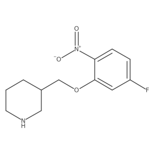3-[(5-Fluoro-2-nitrophenoxy)methyl]piperidine结构式