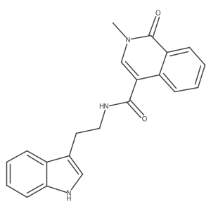 N-[2-(1H-indol-3-yl)ethyl]-2-methyl-1-oxo-1,2-dihydroisoquinoline-4-carboxamide结构式