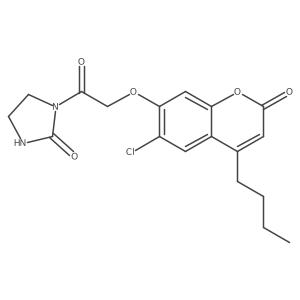 1-{[(4-butyl-6-chloro-2-oxo-2H-chromen-7-yl)oxy]acetyl}imidazolidin-2-one Structure