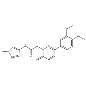 2-(3-(3,4-dimethoxyphenyl)-6-oxopyridazin-1(6H)-yl)-N-(1-methyl-1H-pyrazol-4-yl)acetamide Structure