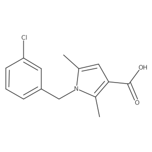 1-[(3-Chlorophenyl)methyl]-2,5-dimethylpyrrole-3-carboxylic acid Structure