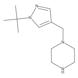 1-[(1-tert-butyl-1H-pyrazol-4-yl)methyl]piperazine结构式