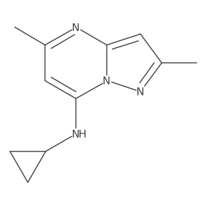 N-cyclopropyl-2,5-dimethylpyrazolo[1,5-a]pyrimidin-7-amine Structure