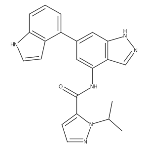 N-[6-(1H-Indol-4-yl)-1H-indazol-4-yl]-1-(1-methylethyl)-1H-pyrazole-5-carboxamide结构式
