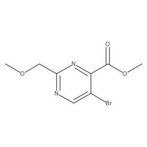 5-Bromo-2-methoxymethyl-pyrimidine-4-carboxylic acid methyl ester结构式