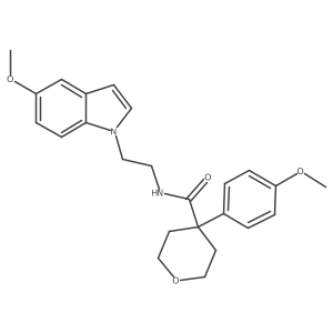 N-[2-(5-methoxy-1H-indol-1-yl)ethyl]-4-(4-methoxyphenyl)tetrahydro-2H-pyran-4-carboxamide Structure