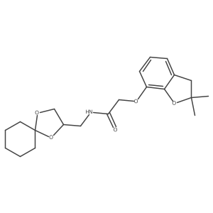 N-(1,4-dioxaspiro[4.5]decan-2-ylmethyl)-2-((2,2-dimethyl-2,3-dihydrobenzofuran-7-yl)oxy)acetamide Structure
