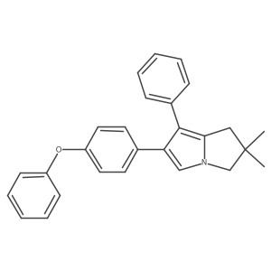 2,3-Dihydro-2,2-dimethyl-6-(4-phenoxyphenyl)-7-phenyl-1H-pyrrolizine结构式
