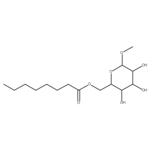 methyl 6-O-octanoyl-alpha-D-glucopyranoside结构式