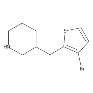 3-((3-Bromothiophen-2-yl)methyl)piperidine结构式
