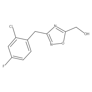 [3-(2-Chloro-4-fluorobenzyl)-1,2,4-oxadiazol-5-yl]methanol结构式