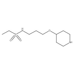Ethanesulfonamide, N-[3-(4-piperidinyloxy)propyl]-结构式